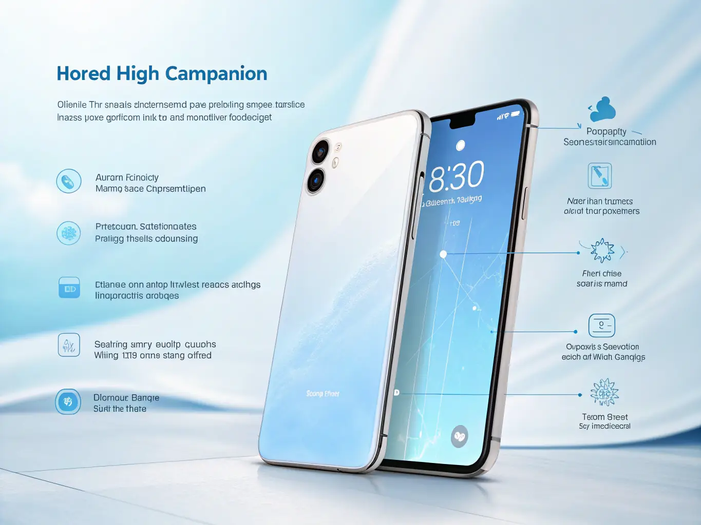 A visually engaging comparison chart highlighting the specifications and performance metrics of two popular smartphones, displayed on a clean, user-friendly interface.